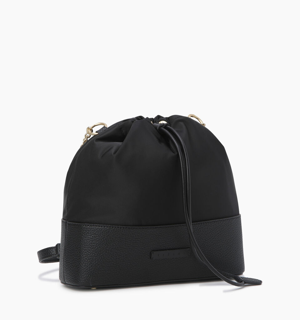Black bucket bag with double shoulder strap - null - Preto | Sisley K image number 2